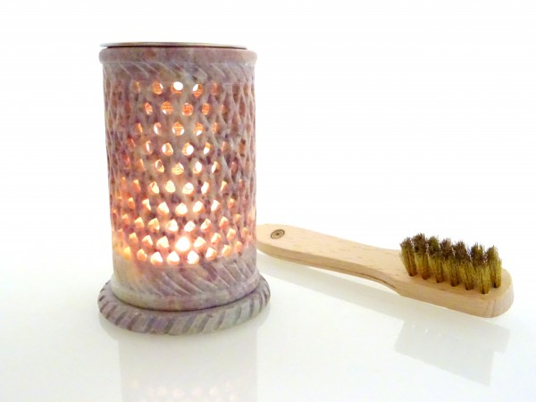 Räucherlampe „Filigran“ Ø 6,5 cm, H: 11,0 cm aus Speckstein