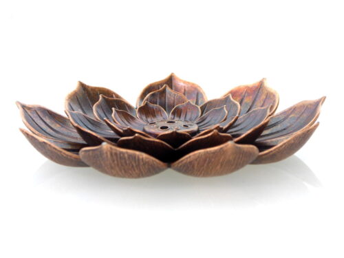 Räucherstäbchenhalter „Lianhua“ – patiniertes Kupfer - Anmutung