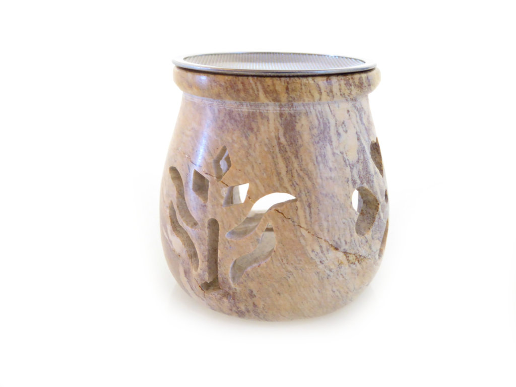 B - Ware: Räucherstövchen "Lotus" aus Speckstein