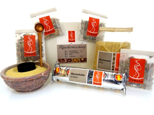 Starterset 8 – teilig mit Specksteinschale Ø 9,0 cm 