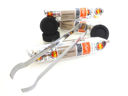 Räucherzange mit  3x Räucherkohle